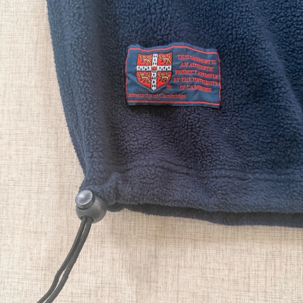 University of Cambridge Fleece Quarter Zip men's XXL Colorblock made in UK